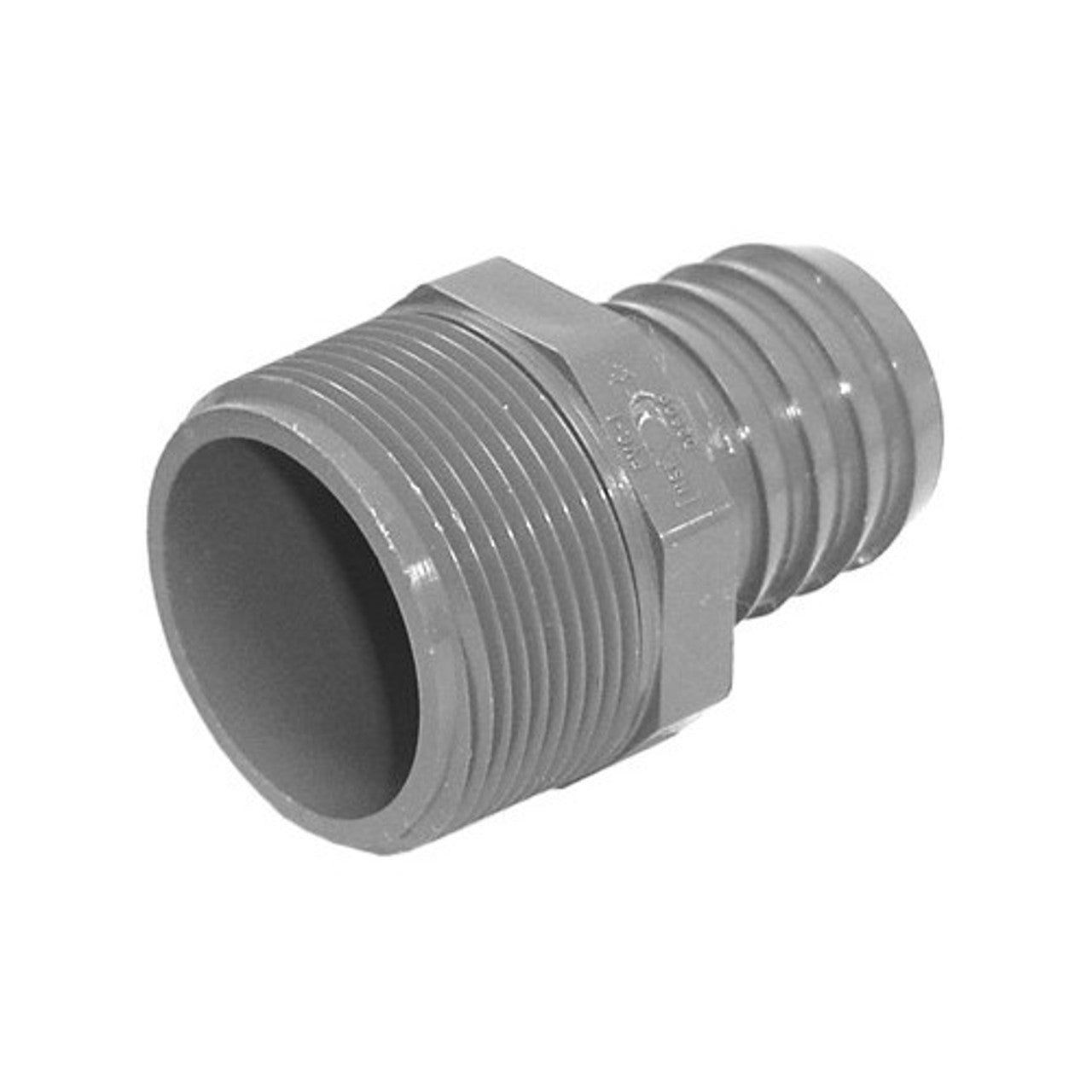 PVC Insert Fitting Male Adapter - 1-1/4" Barb x 1-1/2" MPT