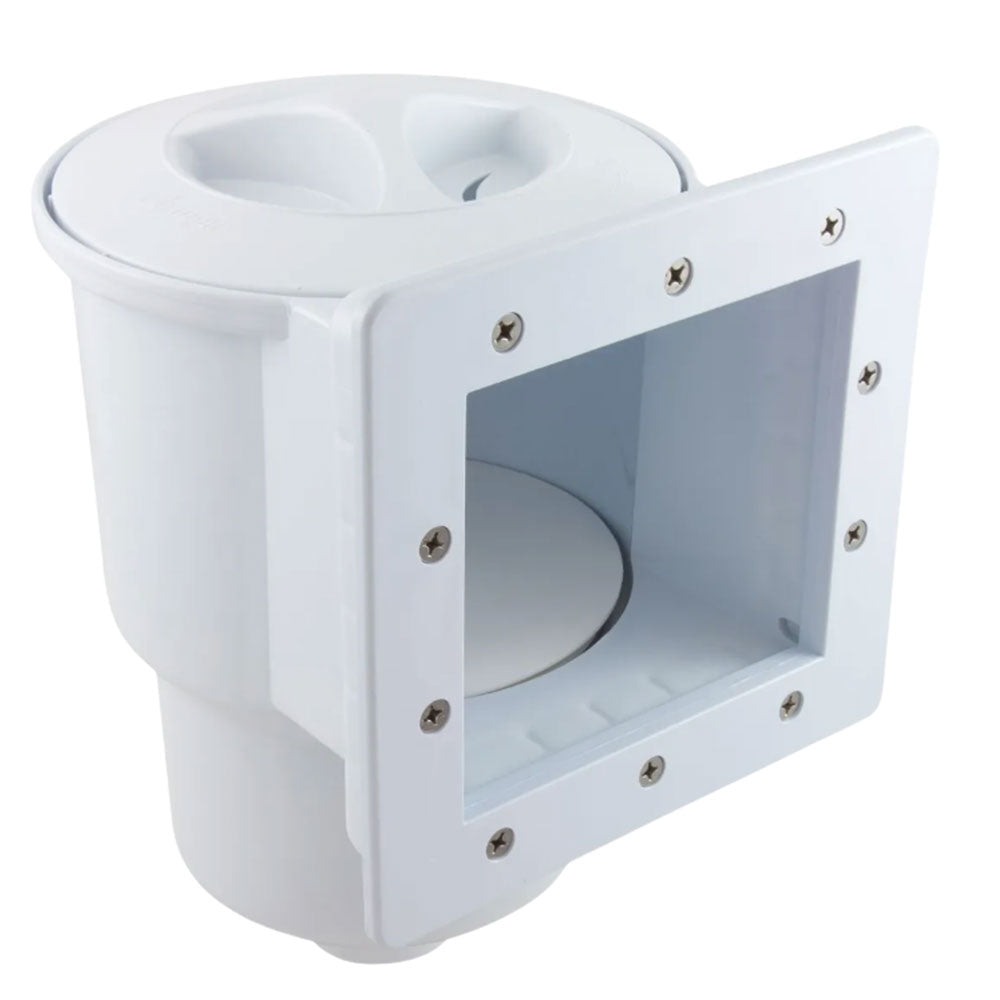 Standard Wall Skimmer - White designed for above-ground pool debris removal and circulation efficiency.