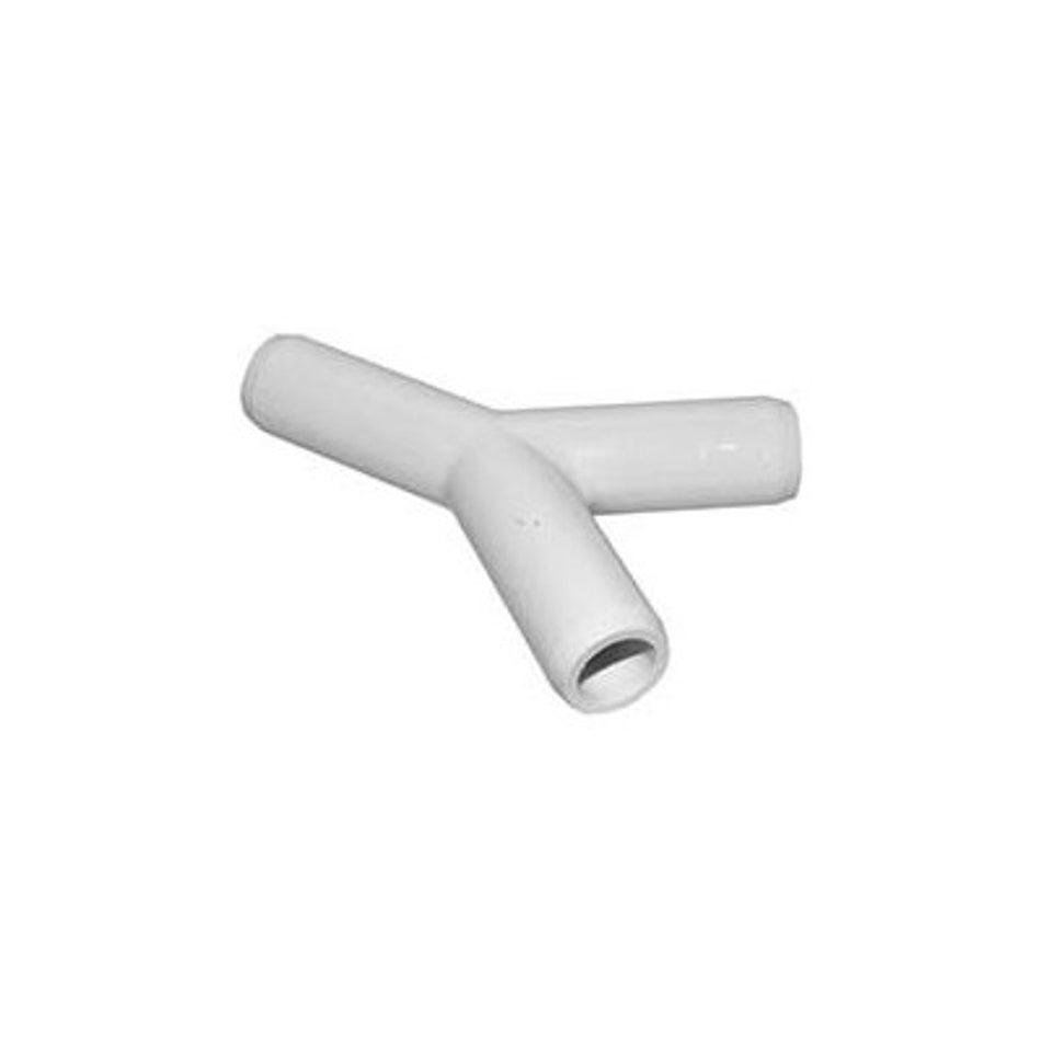 White PVC Wye – 3/4" Smooth Barb