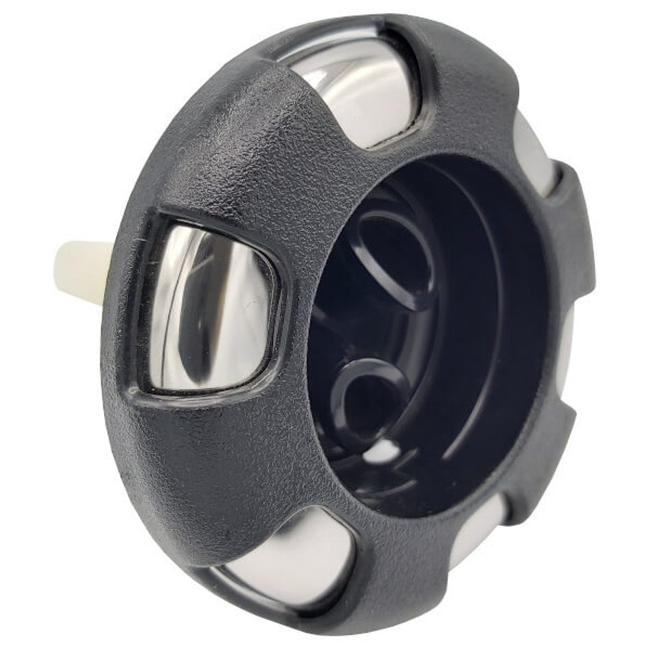 Waterway Threaded 3-5/8" Jet - SS/Black Crown- Double Spinner