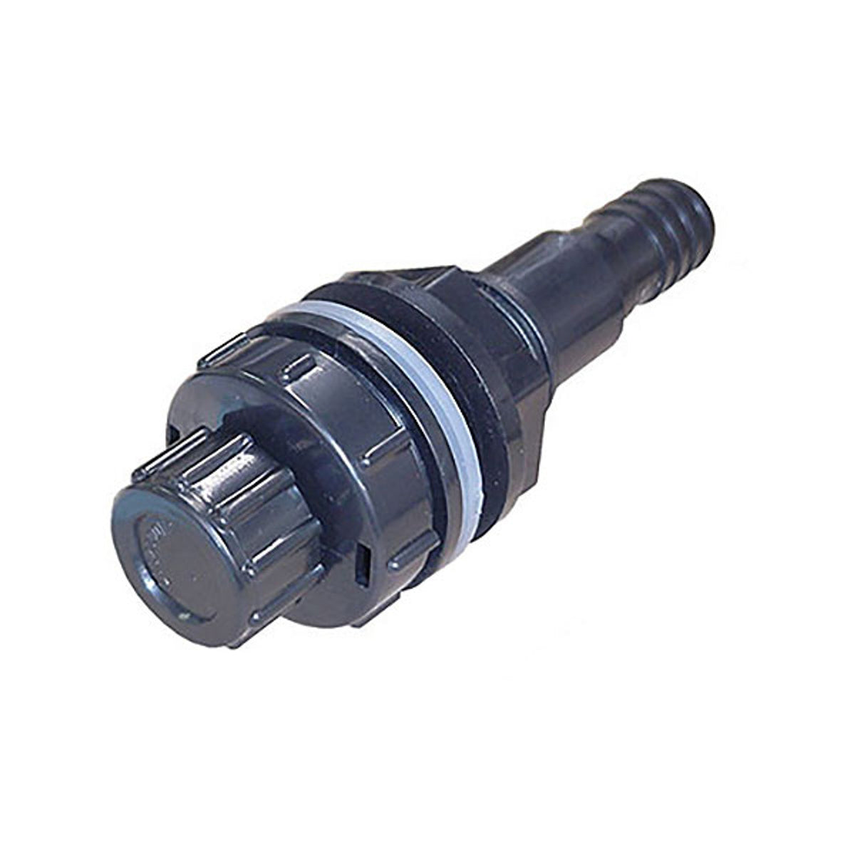 Black drain valve 3/4" barb