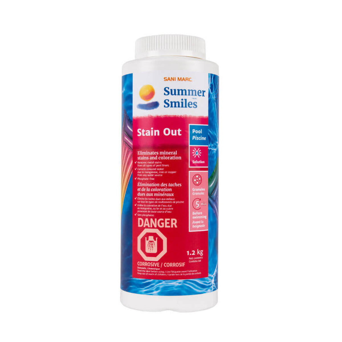 Sani Marc Pool Stain Out for Mineral Stains & Colouration, 1.2kg