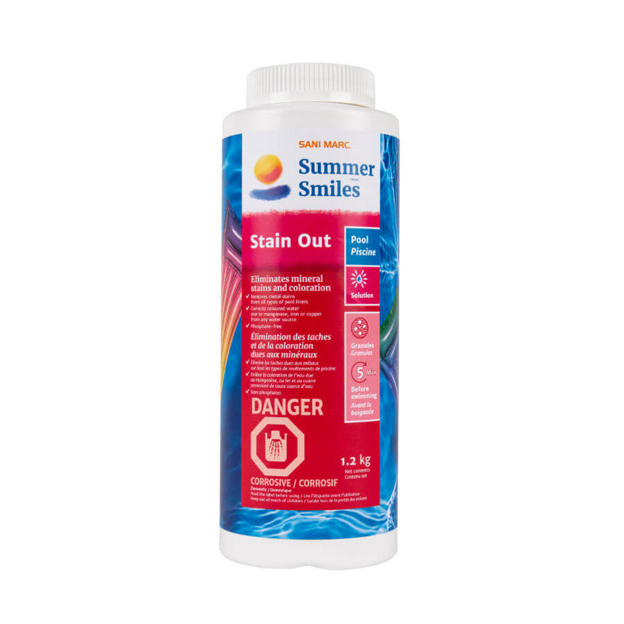 Sani Marc Pool Stain Out for Mineral Stains & Colouration, 1.2kg