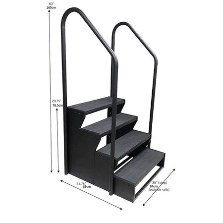 Premium 4 tread swim spa step