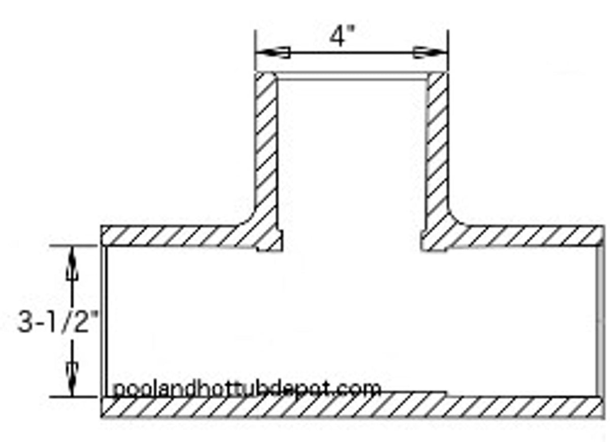 White PVC TEE  3" Slip x 3" Slip x 3" Slip