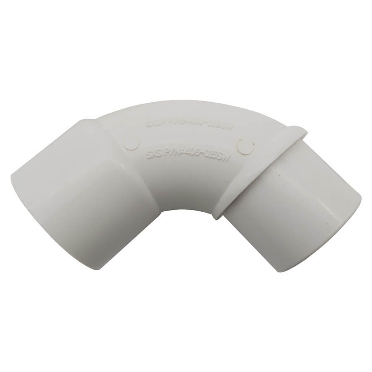 White PVC Sweep Elbow - 1-1/2" Slip x 1-1/2" Spigot