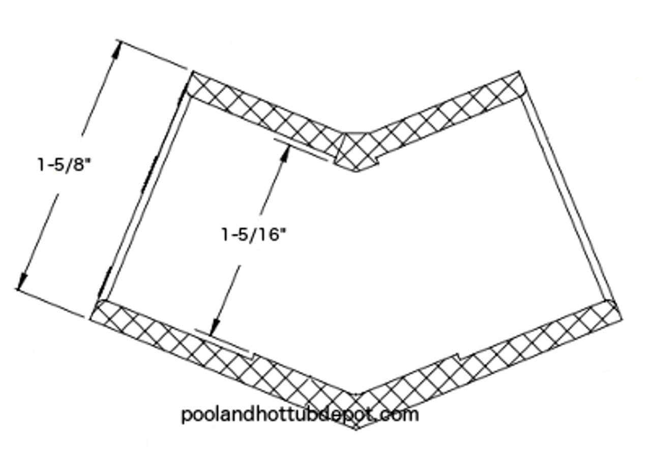 White PVC Elbow - 1" Slip, 45 Degrees