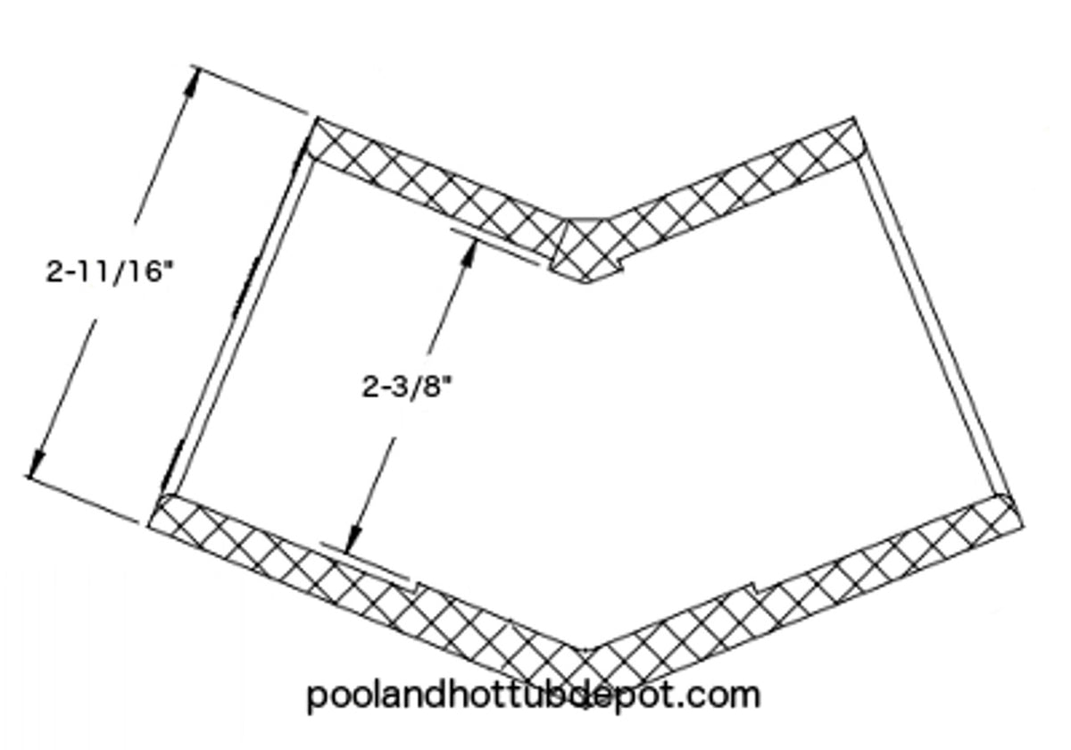 White PVC Elbow - 2" Slip, 45 Degrees