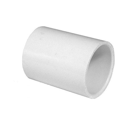 White PVC Coupling - 3/4" Slip socket