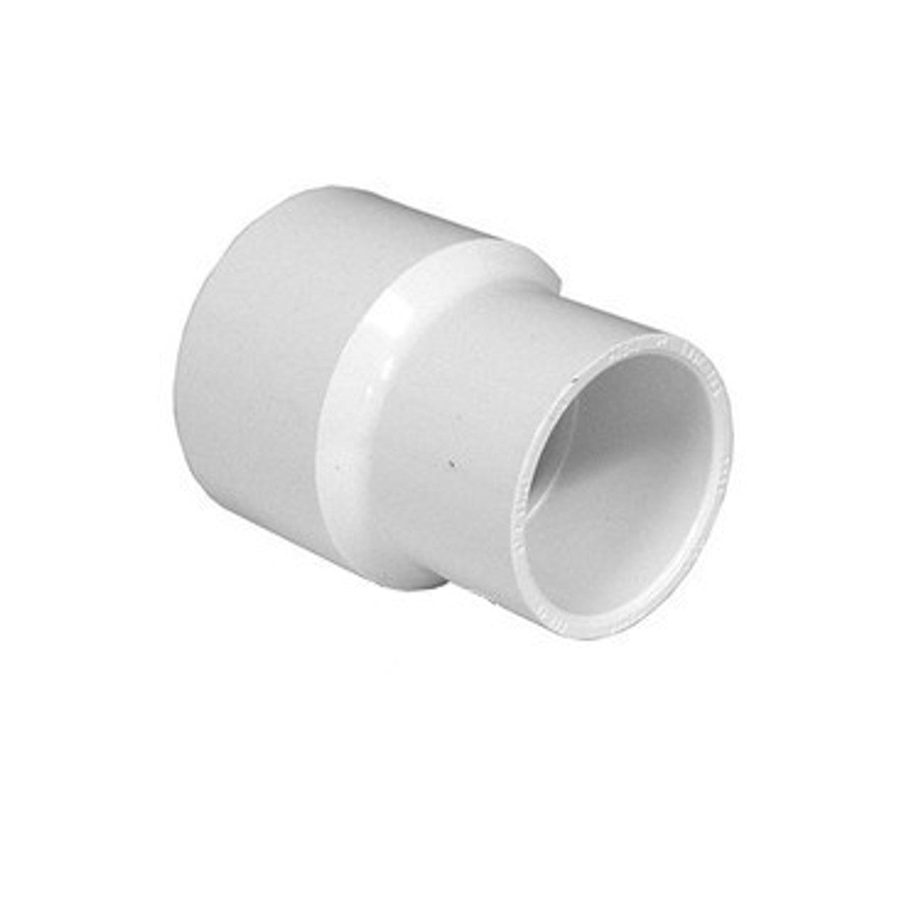White Reducing Coupling - 2" Slip to 1-1/2" Slip