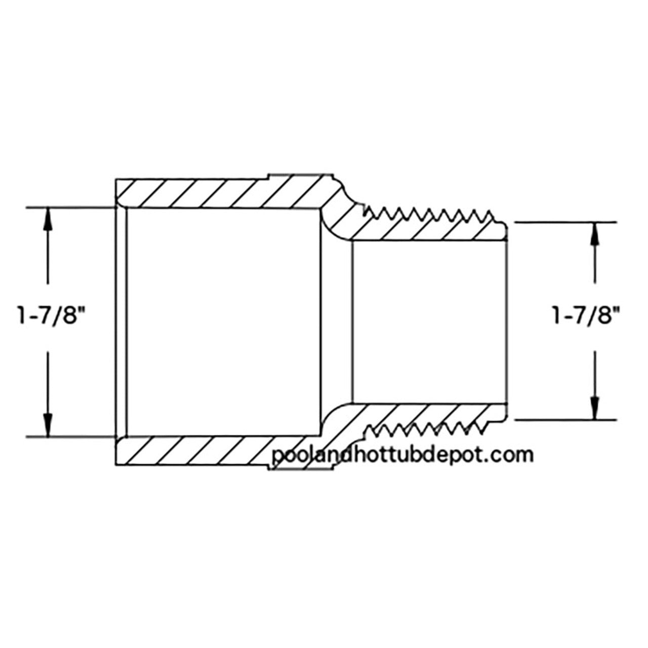 PVC Male Adapter - 1-1/2" Slip x 1-1/2" MPT
