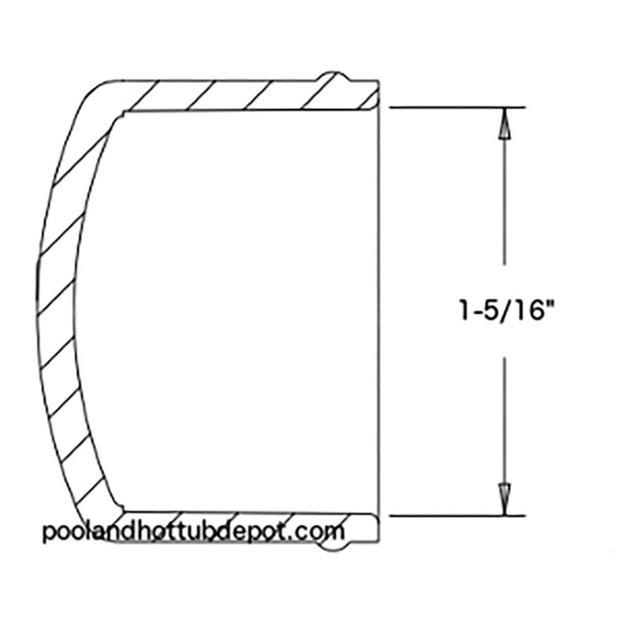 White PVC Pipe Cap - 1" Slip