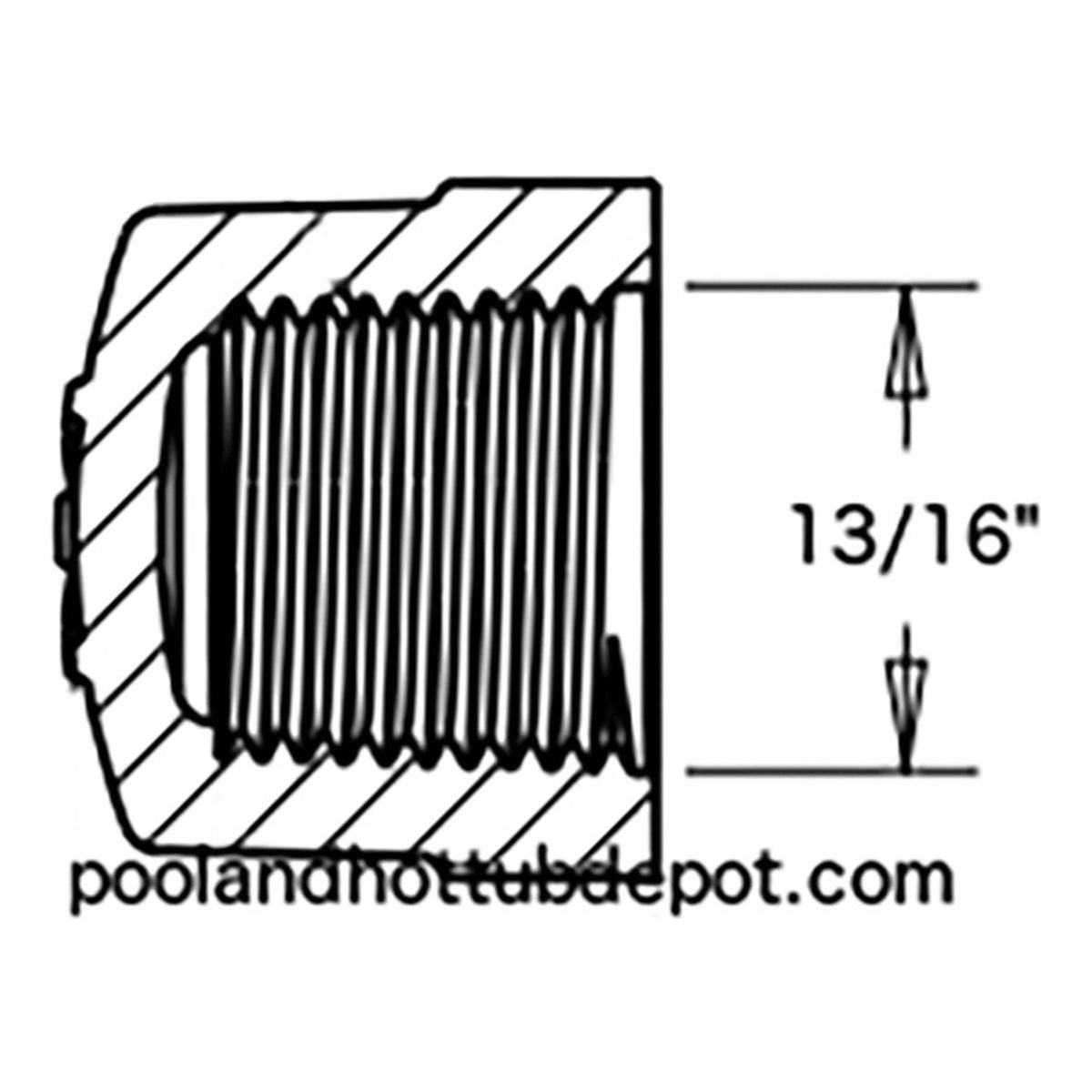 White PVC Pipe Cap - 1/2" Female Pipe Thread