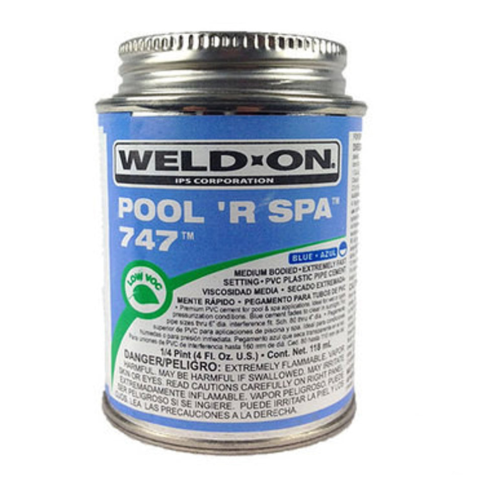 747 PVC Cement Blue Pool 'R Spa - 1/4 Pint