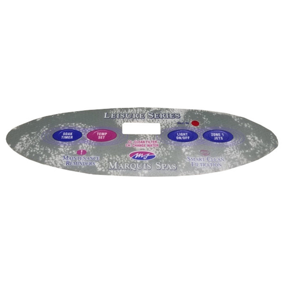 Marquis Spas 4 Button Topside Overlay - Leisure Series