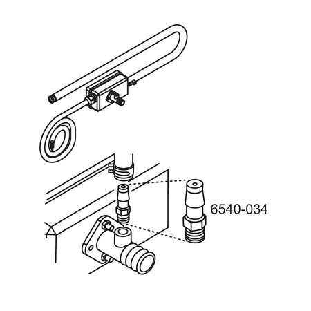 6540-034 Jacuzzi - Sundance heater barb adaptor