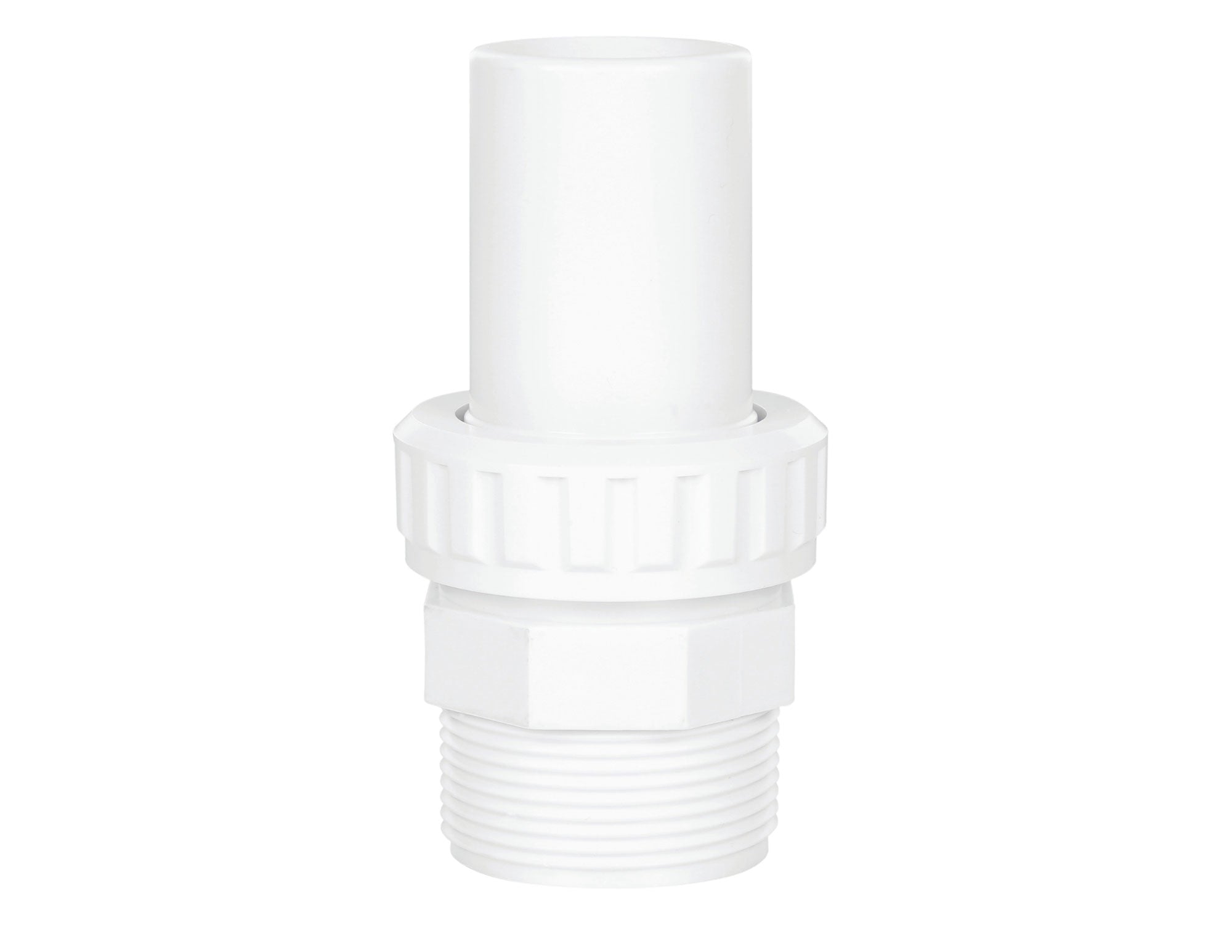 Quick Connect Adapter 1-1/2" male pipe thread by smooth barb end.