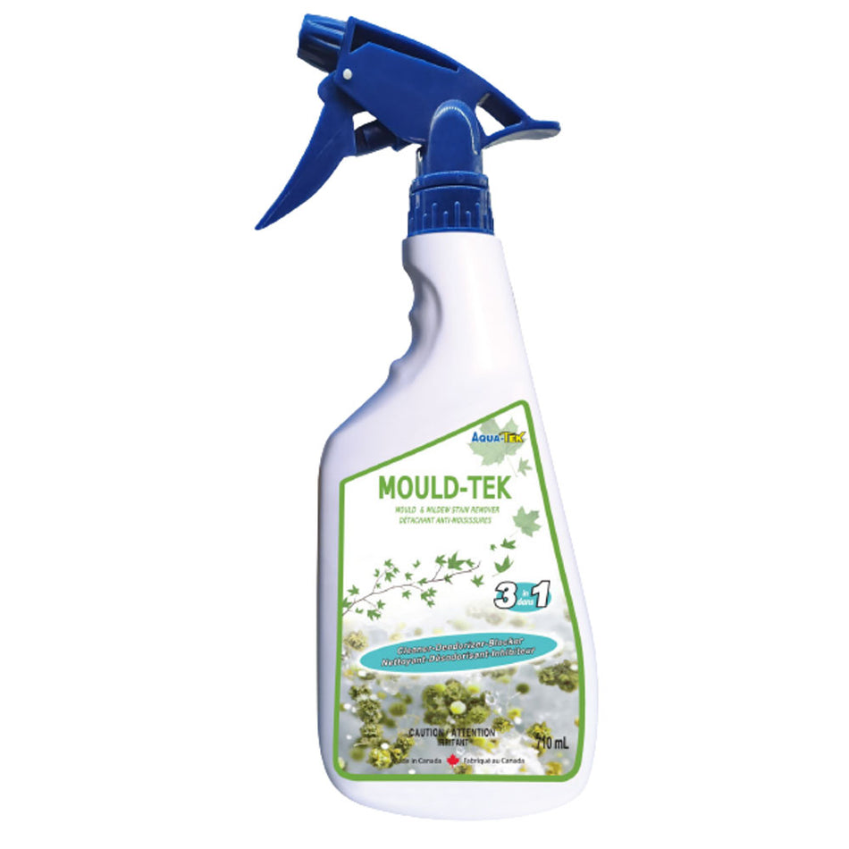 Mould-Tek mould cleaning solution in a spray bottle