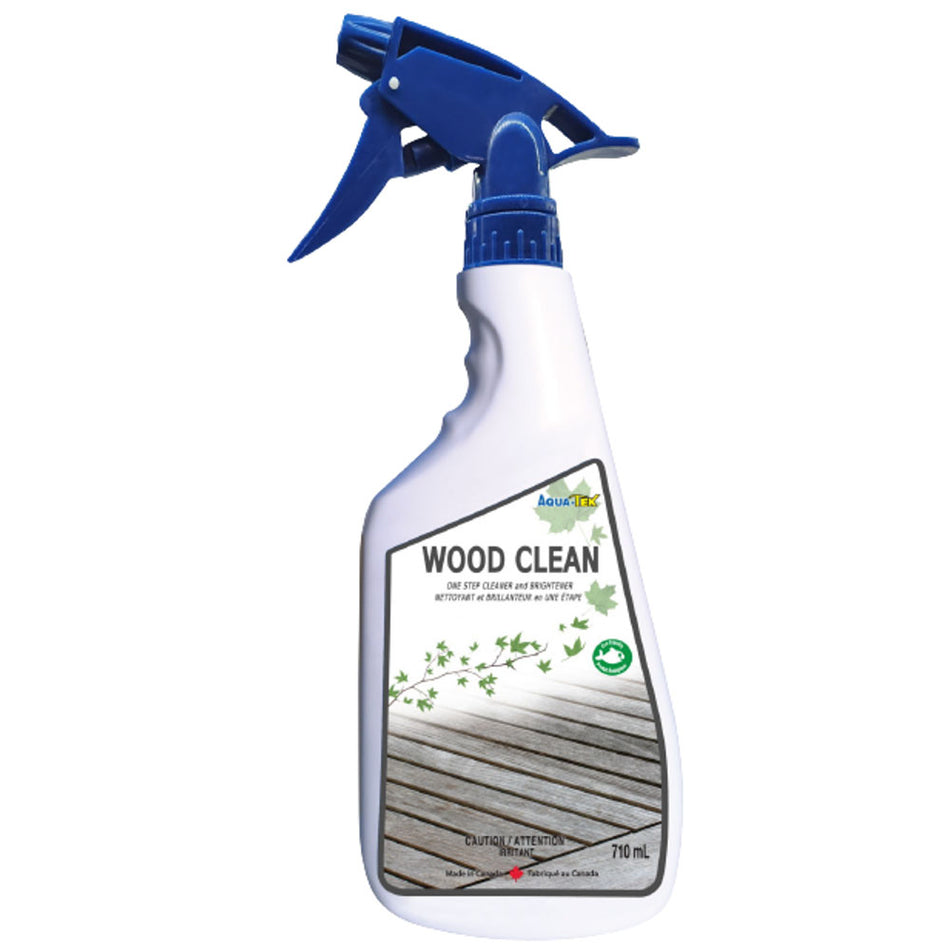 Wood Clean wood cleaning solution in a spray bottle