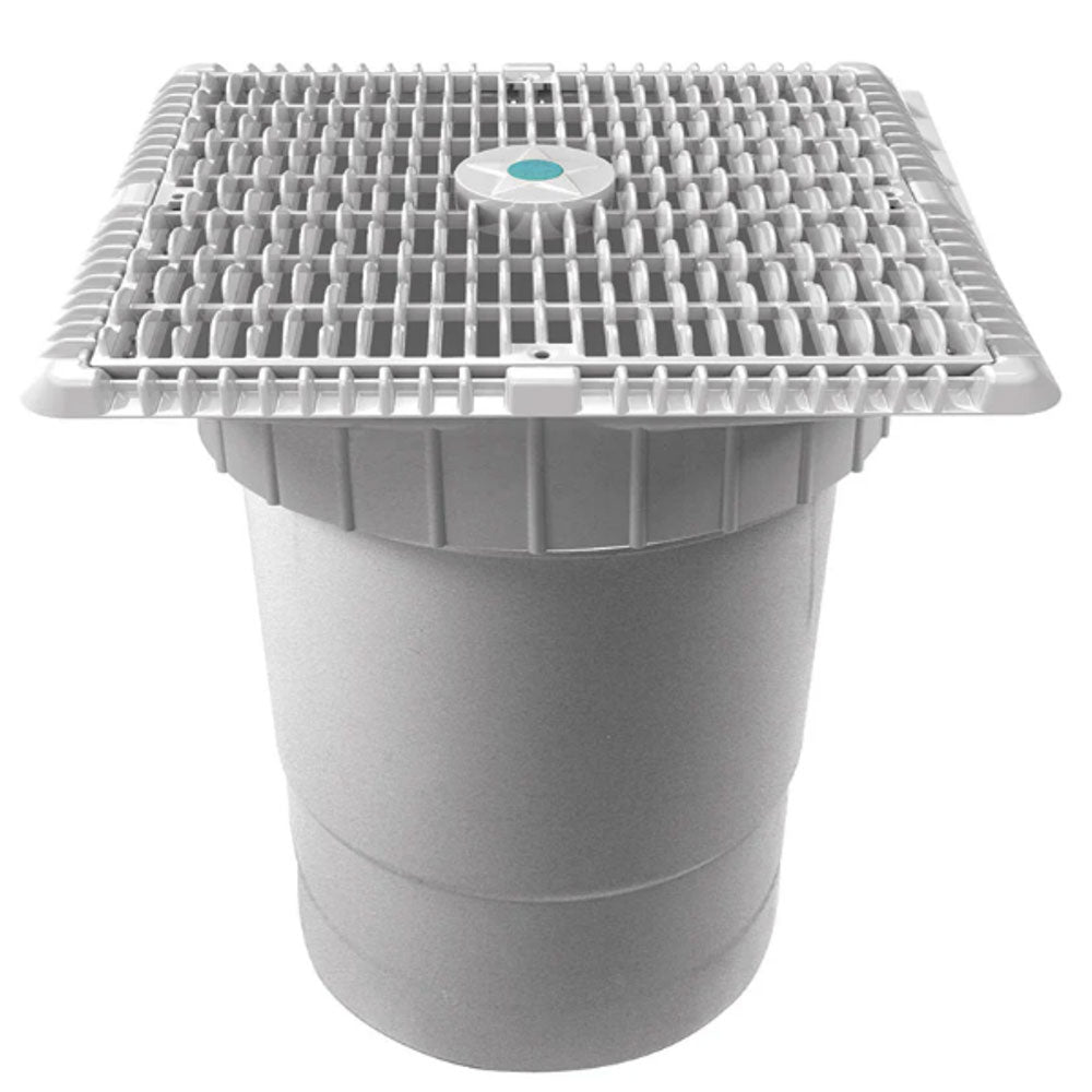 Wave Anti-Entrapment Grate - White for modern pool drain safety and reduced suction hazards.