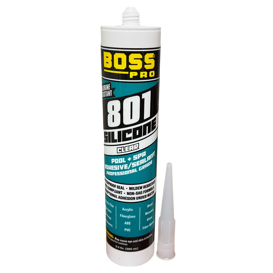 Silicone Boss 801 pour piscines et spas - Tube de 283 g