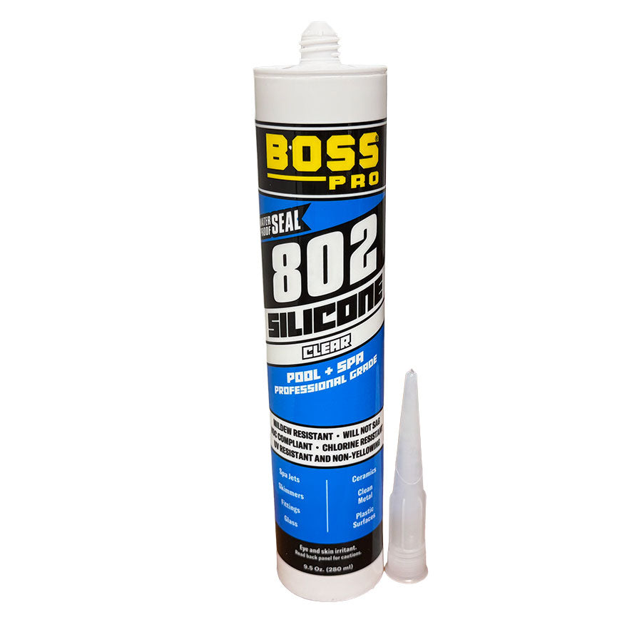 Silicone Boss 802 pour piscines et spas, tube de 283 g