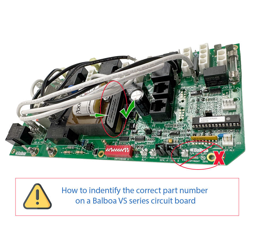 Balboa Circuit Board identify part number infographic