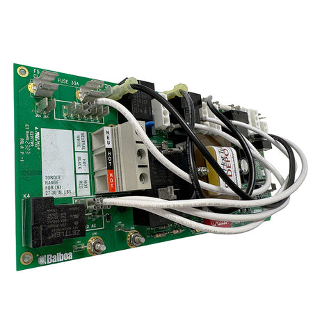 Balboa VS501Z replacement circuit board side view.