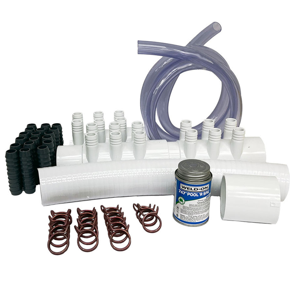 18 Port Hot Tub Manifold Kit - 79 Piece