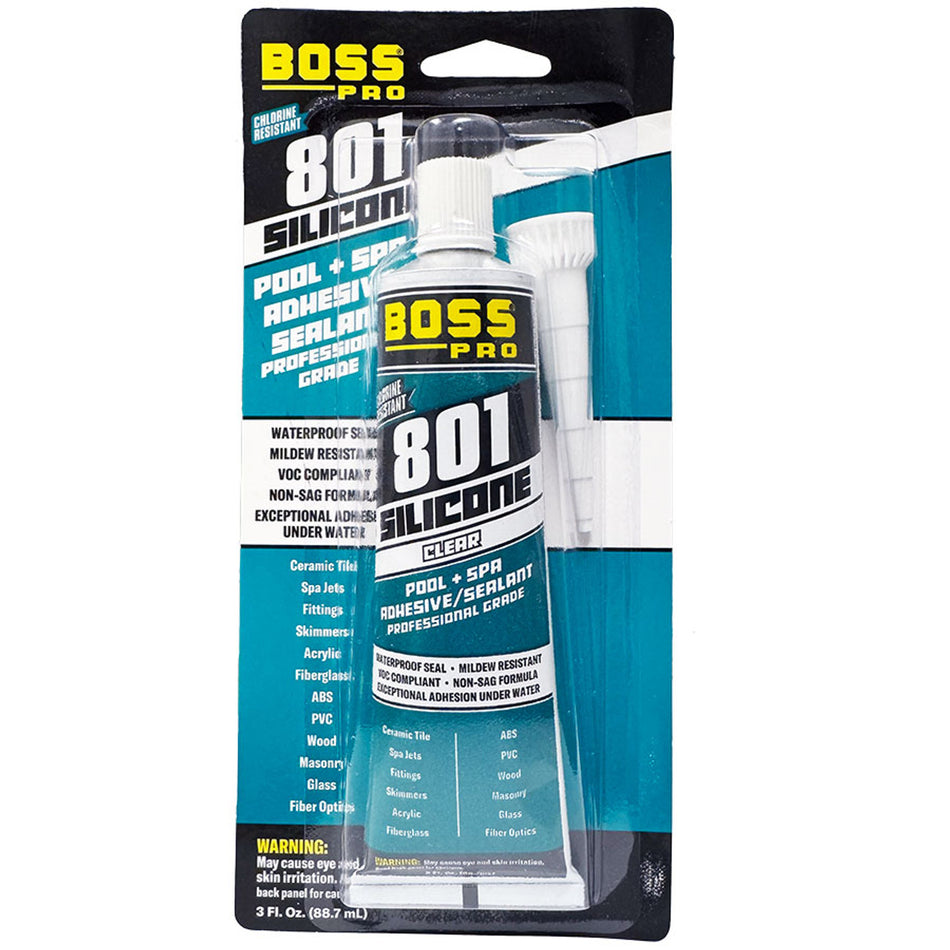 Boss 801 Pool & Spa Silicone - Clear 3oz