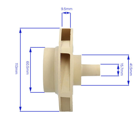 LX Pump impeller 4HP 56WUA400 Dimensions