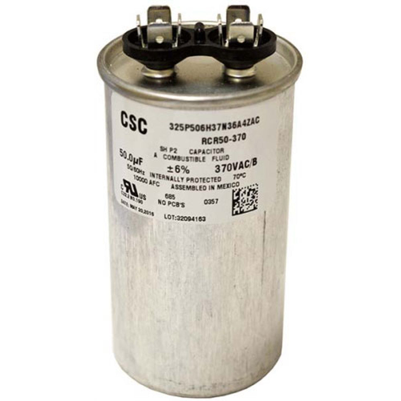 uF50.0 370VAC electric motor capacitor