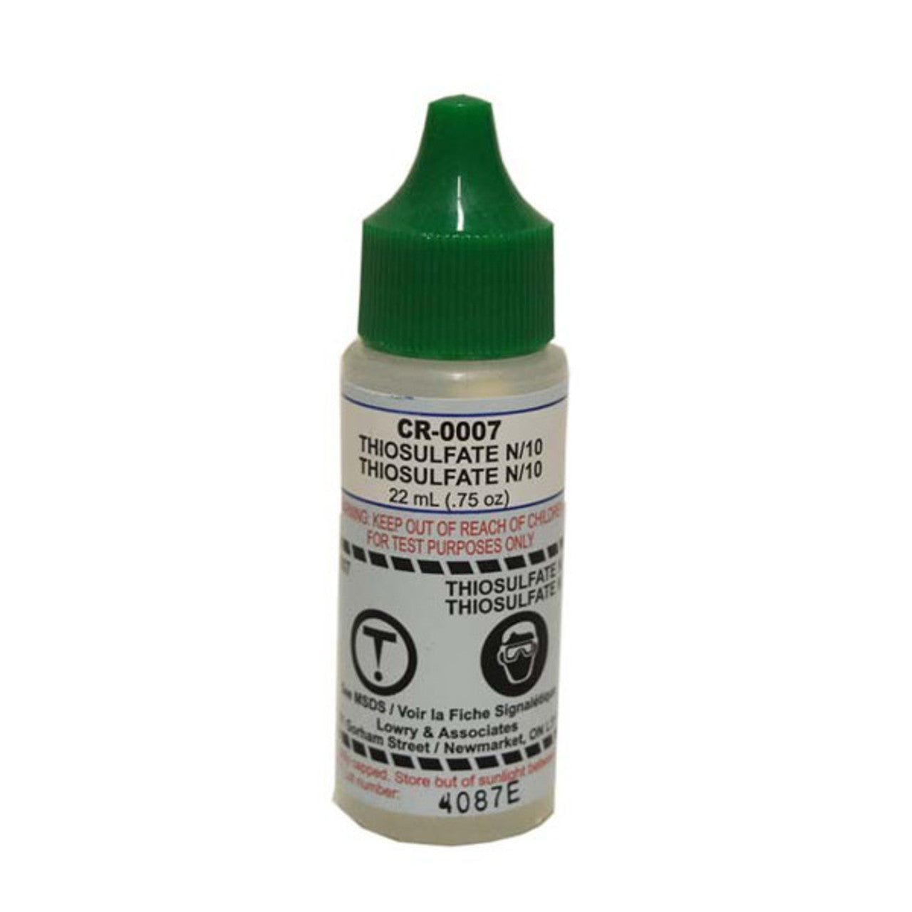 Taylor Test Reagent R-0007-A Thiosulfate N/10 - 0.75oz