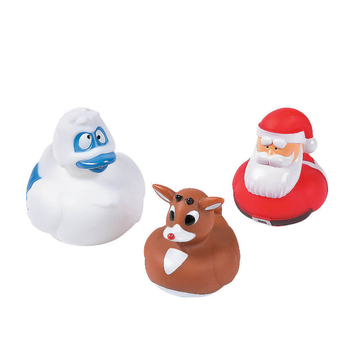 Mini Rubber Ducks - Santa, Rudolph & Bumble
